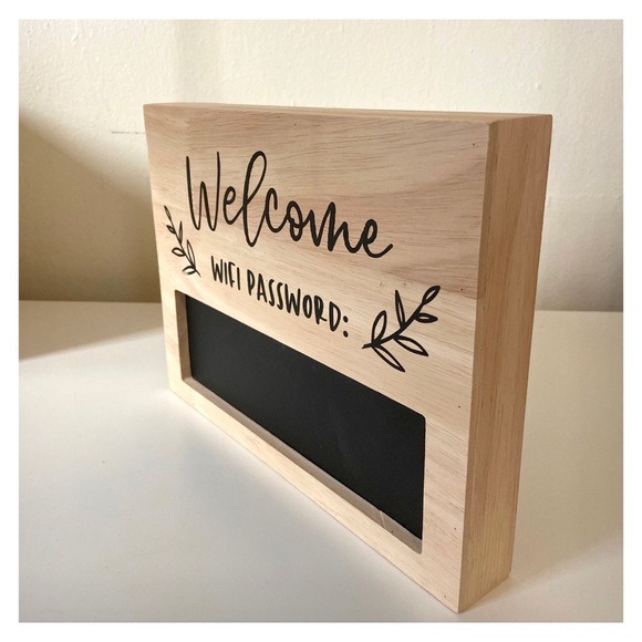 Welcome WiFi chalkboard wall mount. - Picture 1 of 4
